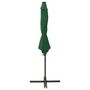Voir la diapositive 2 : VIDAXL Parasol de jardin en porte-a-faux et mat et lumieres LED vert
