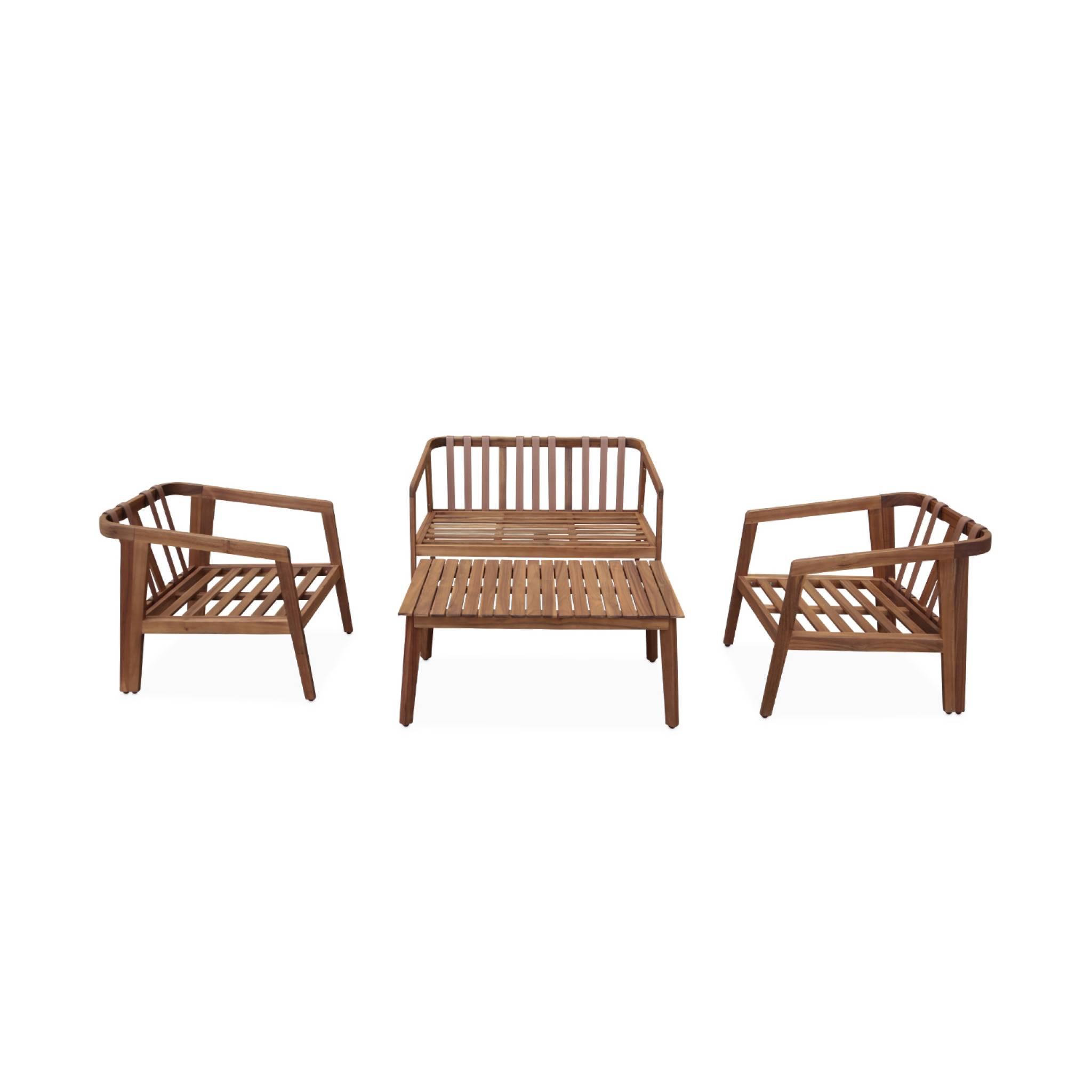 Voir la diapositive 5 : SWEEEK Salon de jardin 4 places bois d'acacia