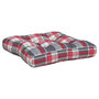 Voir la diapositive 4 : VIDAXL Coussins de palette lot de 3 motif a carreaux rouge tissu