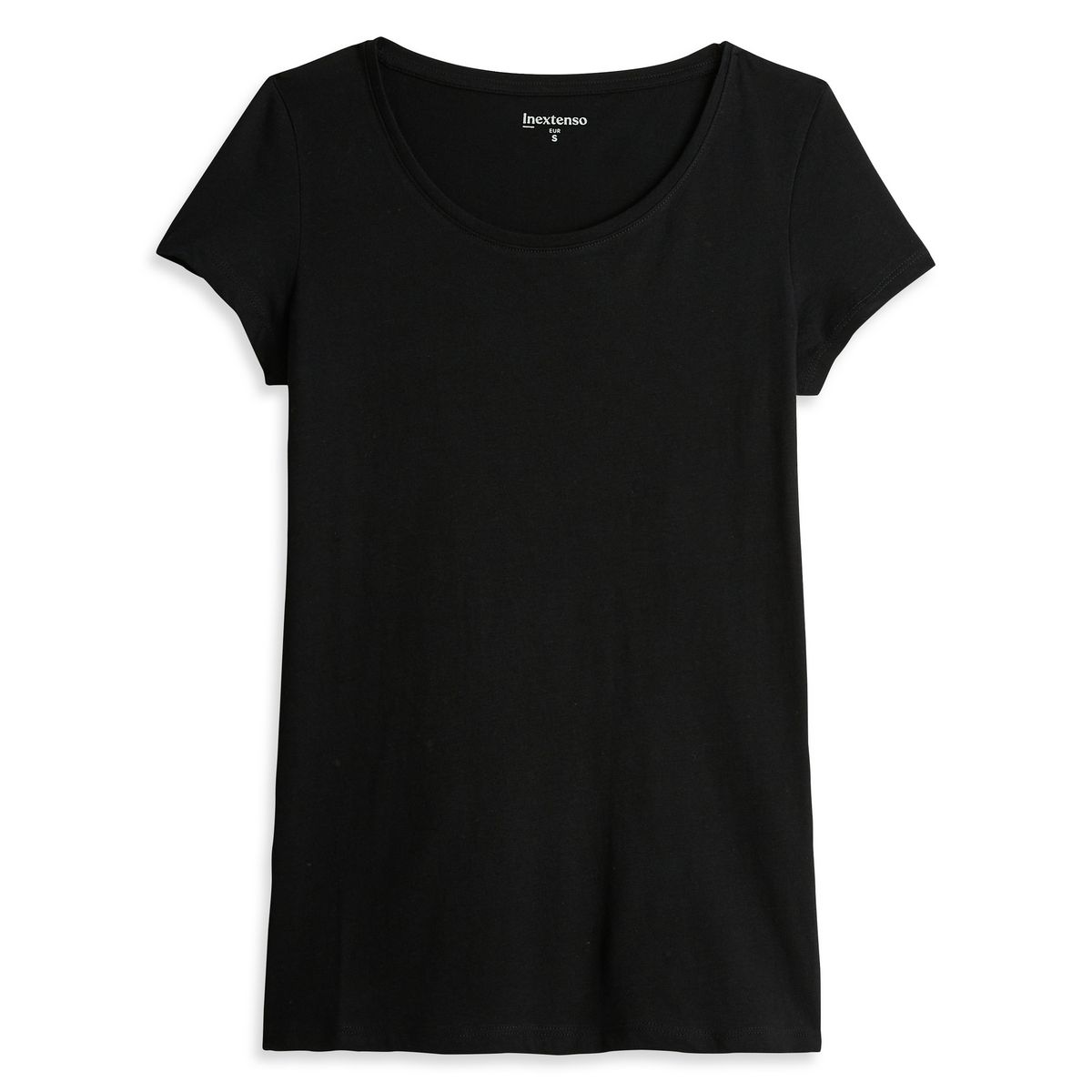 INEXTENSO T-shirt manche courte noir uni femme
