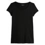 Voir la diapositive 3 : INEXTENSO T-shirt manche courte noir uni femme