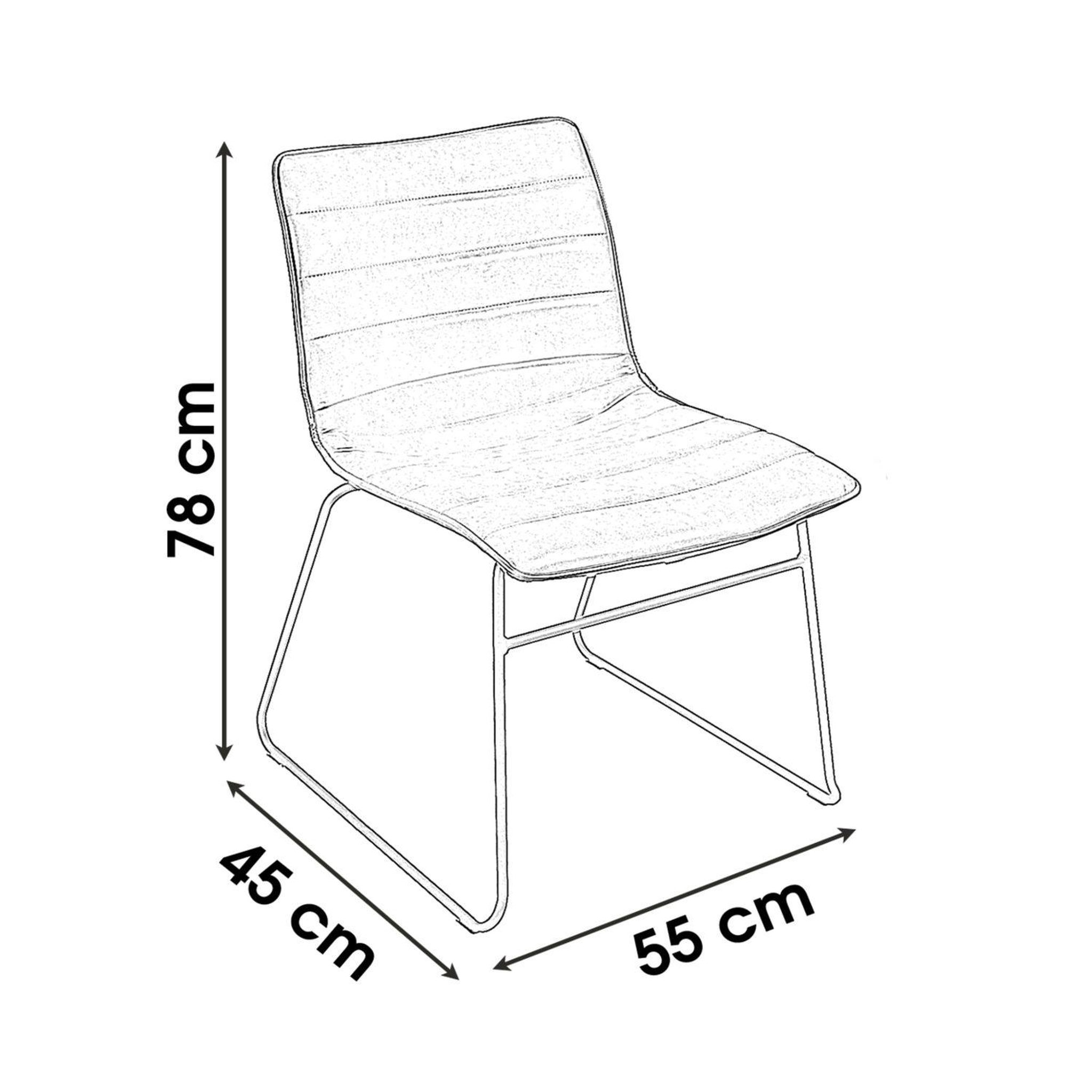 Voir la diapositive 2 : TOILINUX Lot de 4 Chaises de table design velours Brooklyn