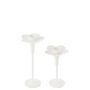 Voir la diapositive 2 : Paris Prix Lot de 2 Bougeoirs Fleurs en Métal  Oldies  29cm Blanc