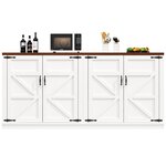 MERAX Buffet 4 porte(s) 0 tiroir(s) - 160 cm blanc mdf