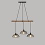 Voir la diapositive 4 : ATMOSPHERA Lampe Suspension 3 Têtes  Timmy  150cm Noir
