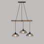Voir la diapositive 4 : Paris Prix Lampe Suspension 3 Têtes  Timmy  150cm Noir