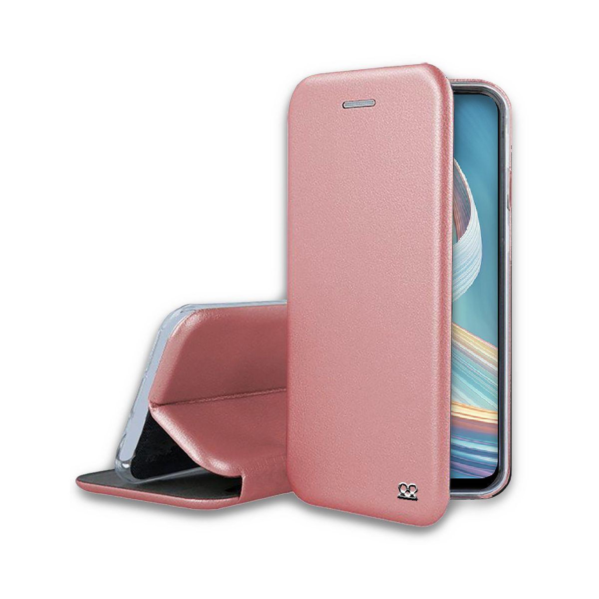 IBROZ Etui oppo reno 4z cuir rose gold