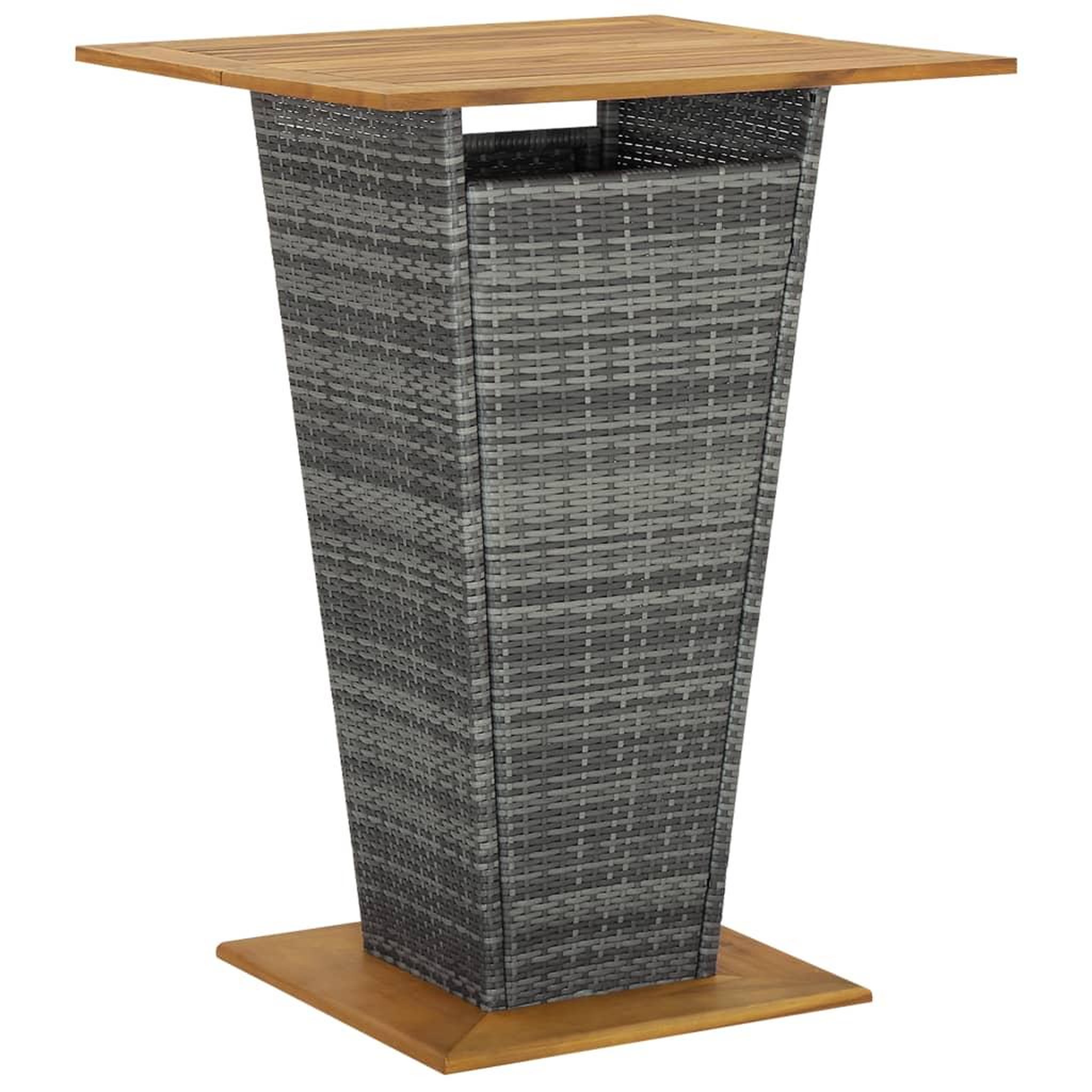 Voir la diapositive 3 : VIDAXL Ensemble de bar de jardin 5 pcs et coussins Resine tressee Gris