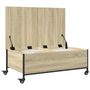 Voir la diapositive 5 : VIDAXL Table basse avec roulettes chêne sonoma bois d ingénierie