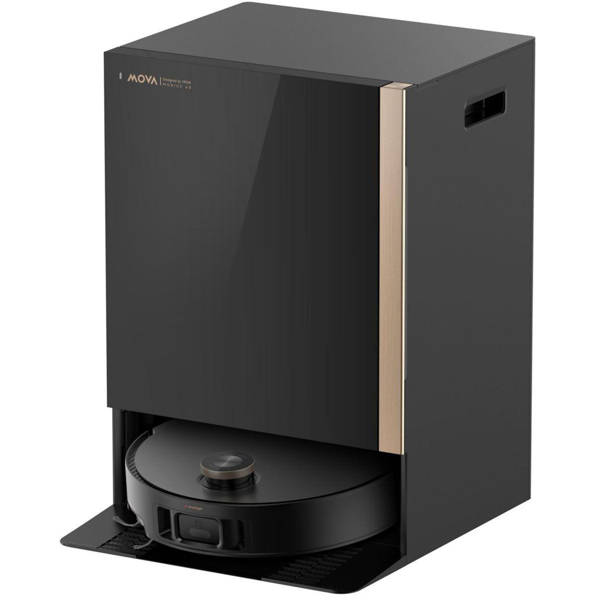 MOVA Robot Aspirateur Laveur Mobius 60 avec serpillères auto-interchangeables