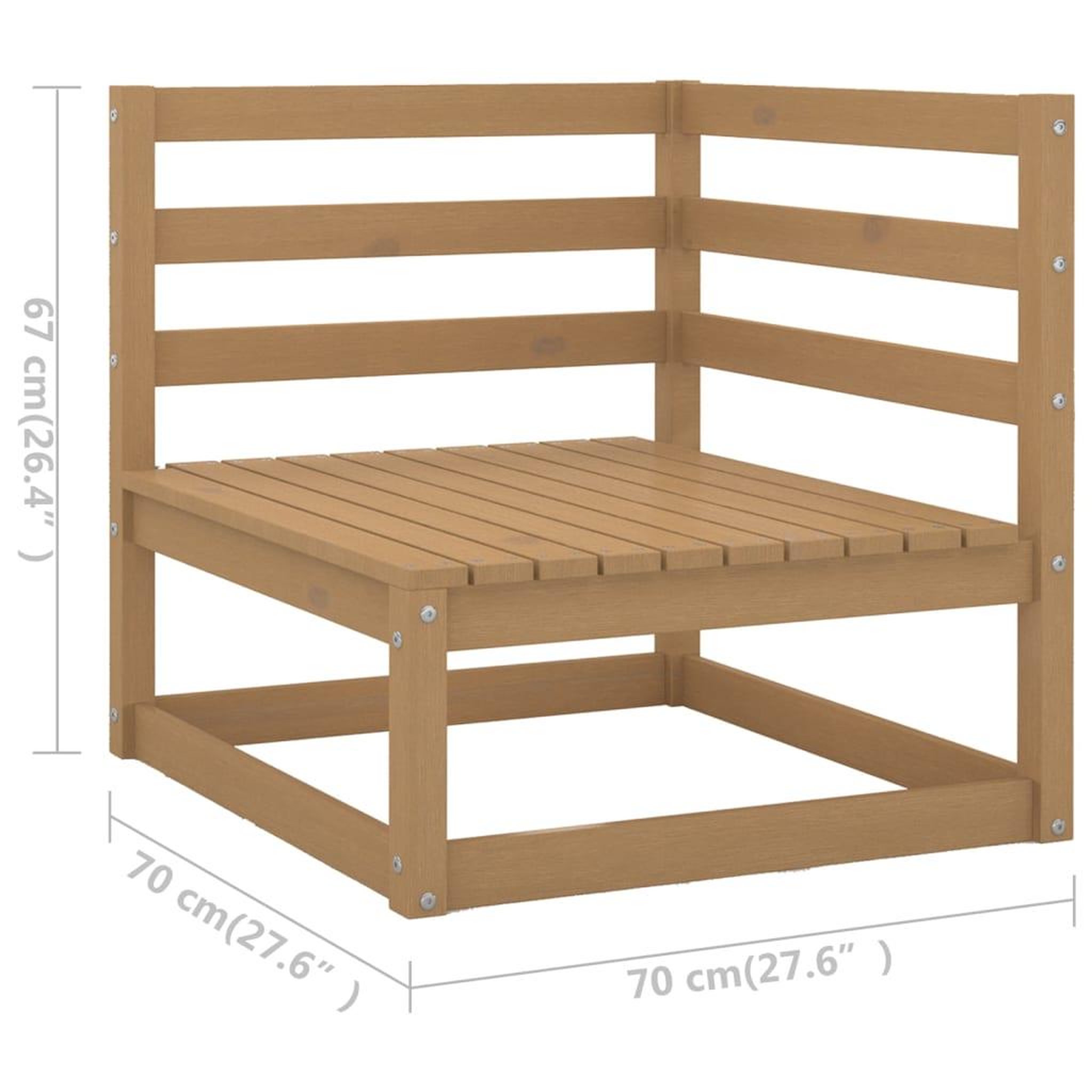 Voir la diapositive 6 : VIDAXL Salon de jardin 10 pcs avec coussins Marron miel Bois de pin