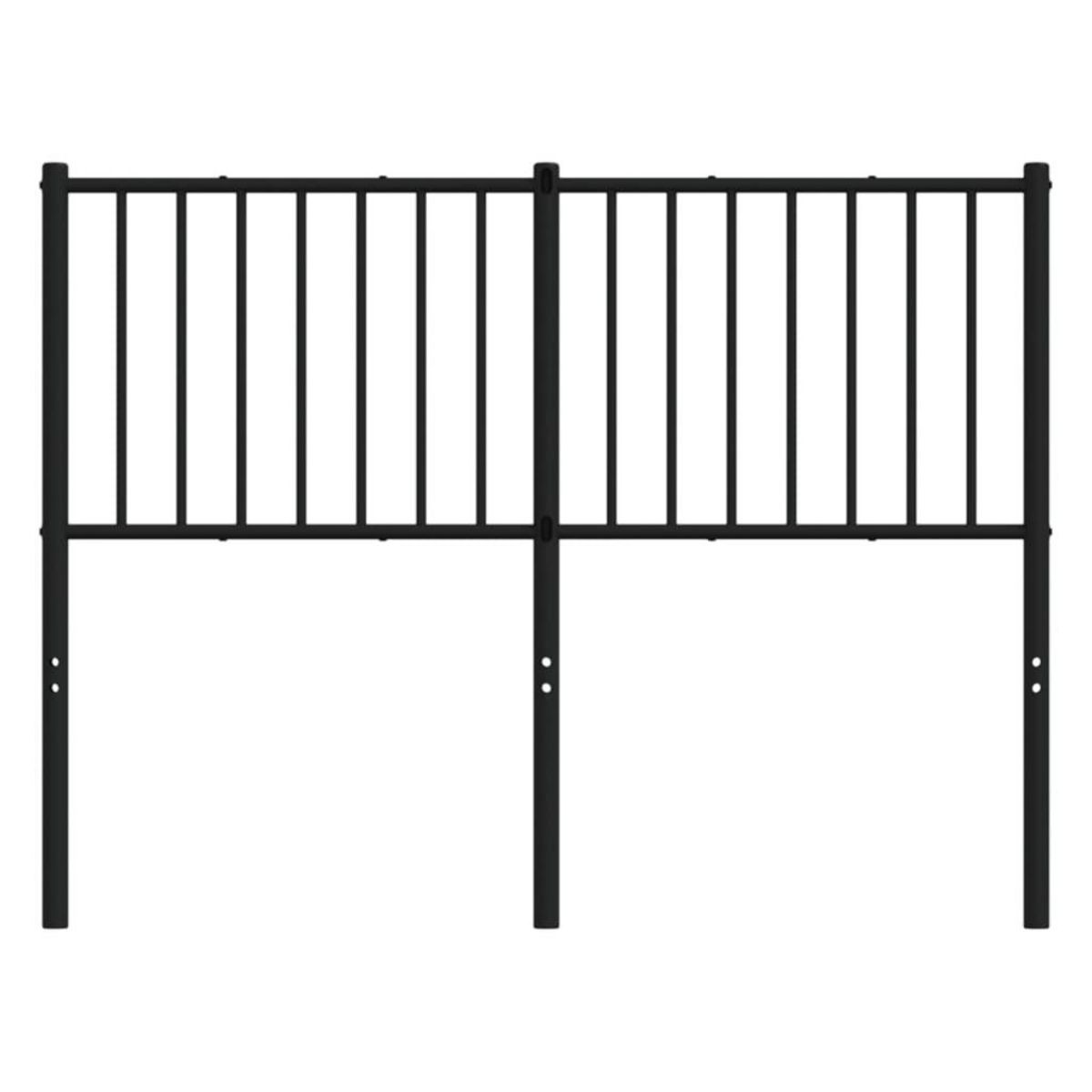 VIDAXL Tete de lit metal noir 120 cm