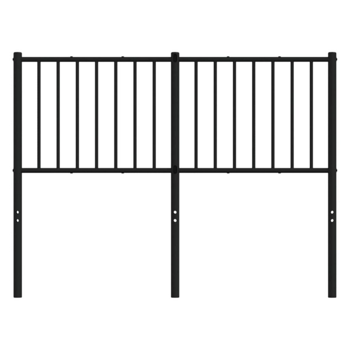 VIDAXL Tete de lit metal noir 120 cm