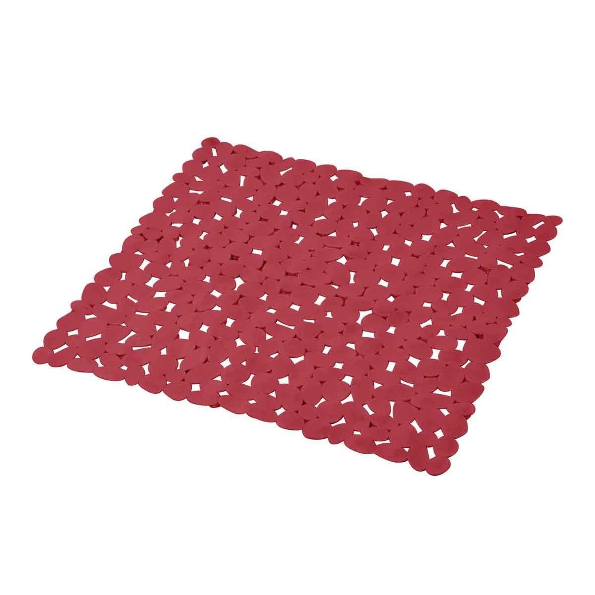 Douceur d'Intérieur Fond de douche galets  vitamine  52x52cm framboise