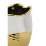 Voir la diapositive 3 : Paris Prix Vase Design en Céramique  Lux  25cm Blanc & Or