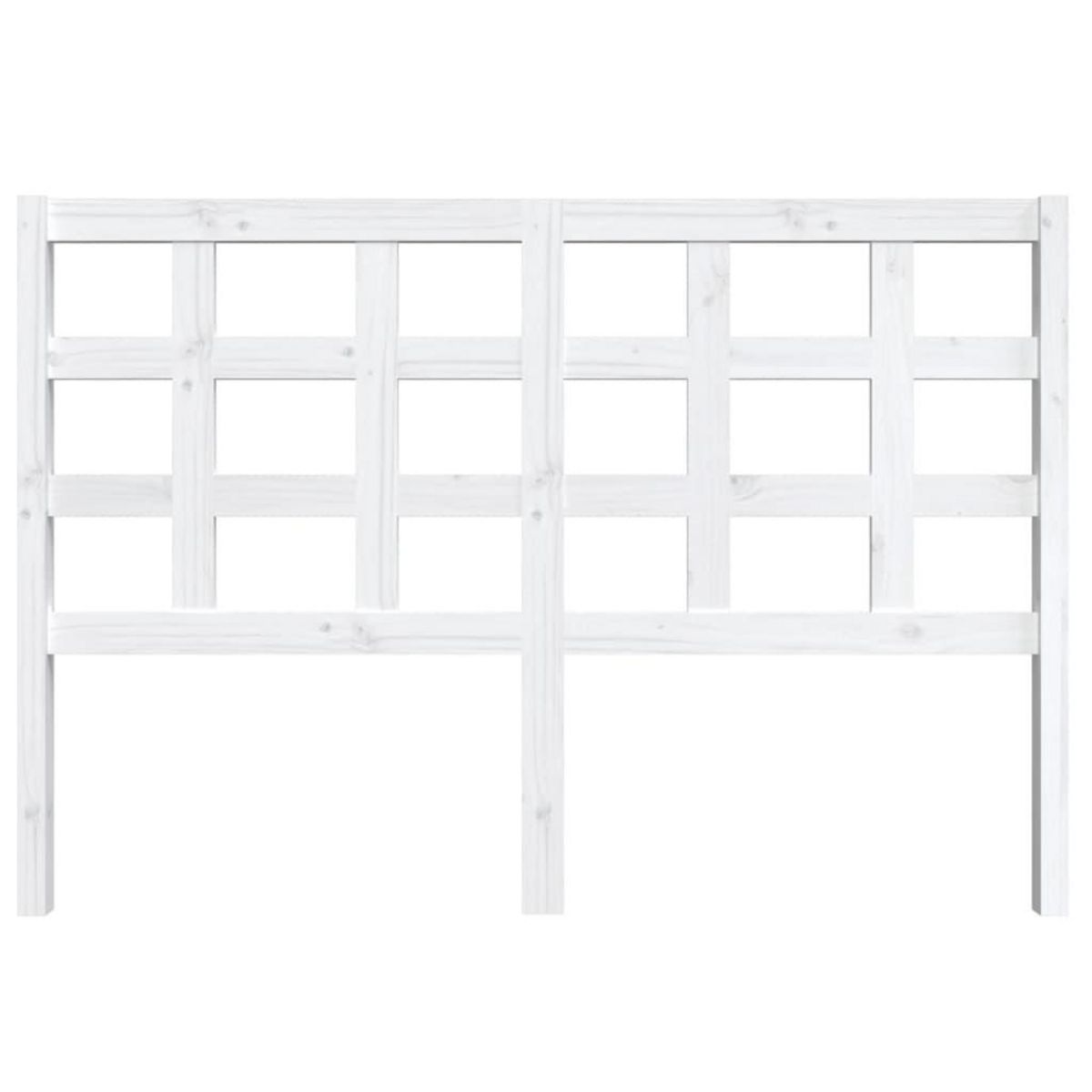 VIDAXL Tete de lit blanc 145,5x4x100 cm bois massif de pin