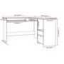 Voir la diapositive 6 : VIDAXL Bureau d'angle en forme de L Chene sonoma Bois d'ingenierie