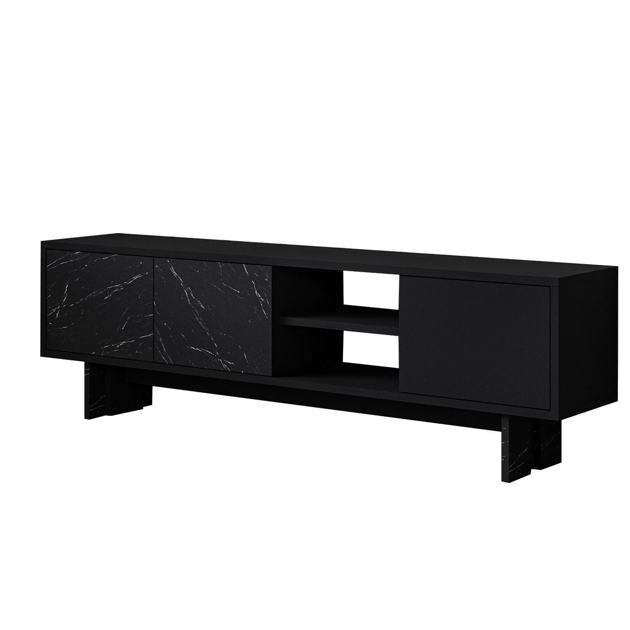 Habitat et Jardin Meuble tv en bois  ravello  - 150 x 30 x 45 cm - noir