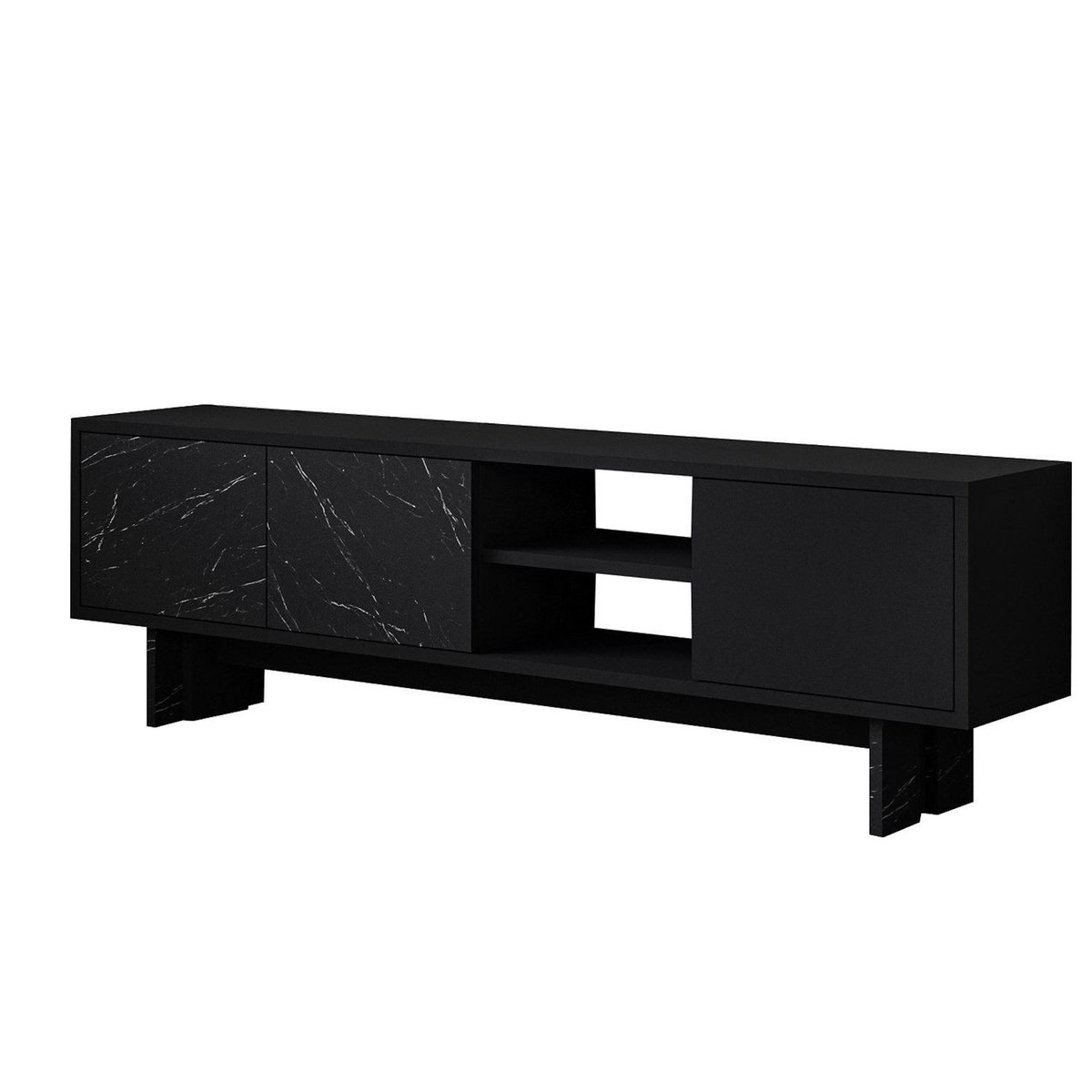 Habitat et Jardin Meuble TV en bois  Ravello  - 150 x 30 x 45 cm - Noir
