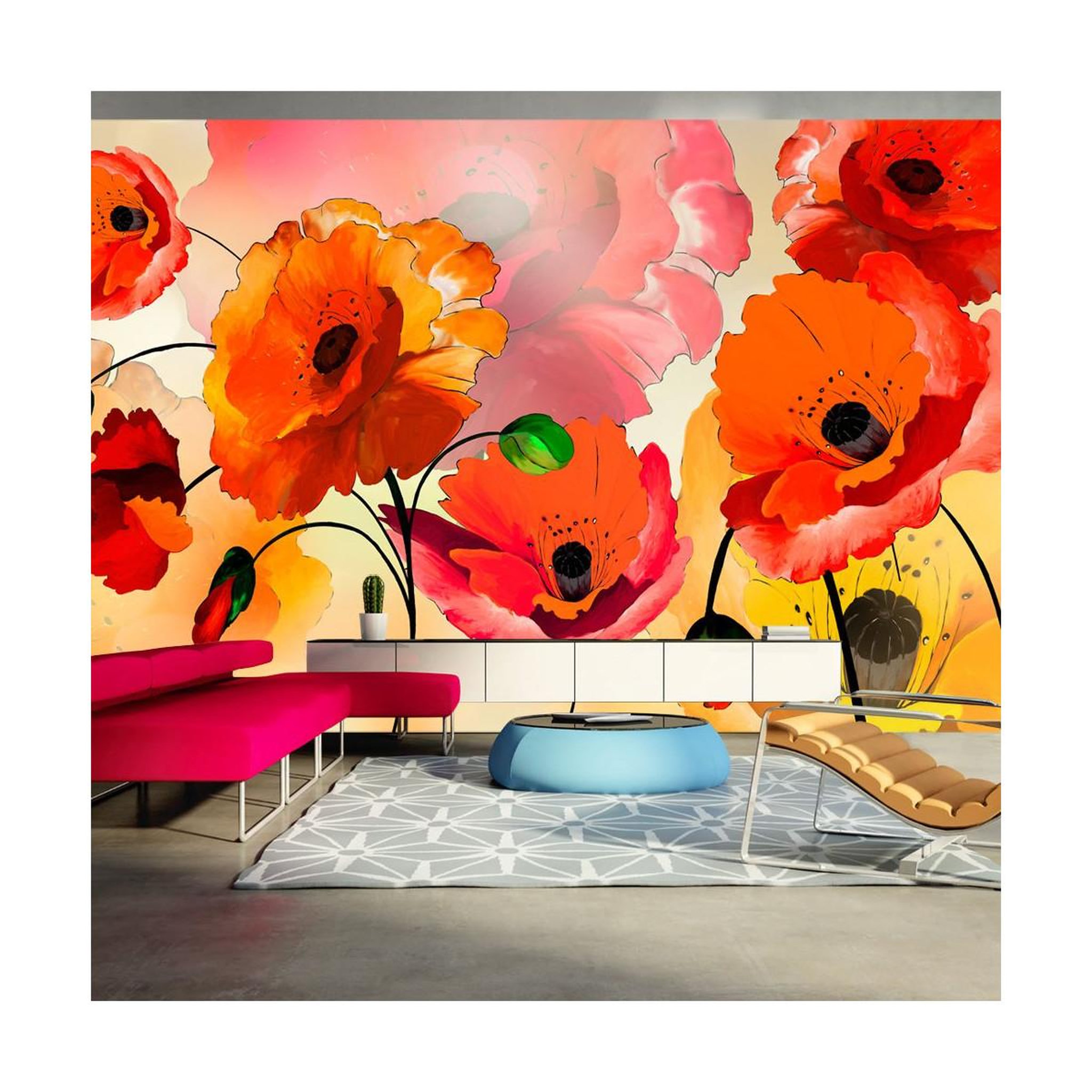 Paris Prix Papier peint xxl  velvet poppies  280x500cm