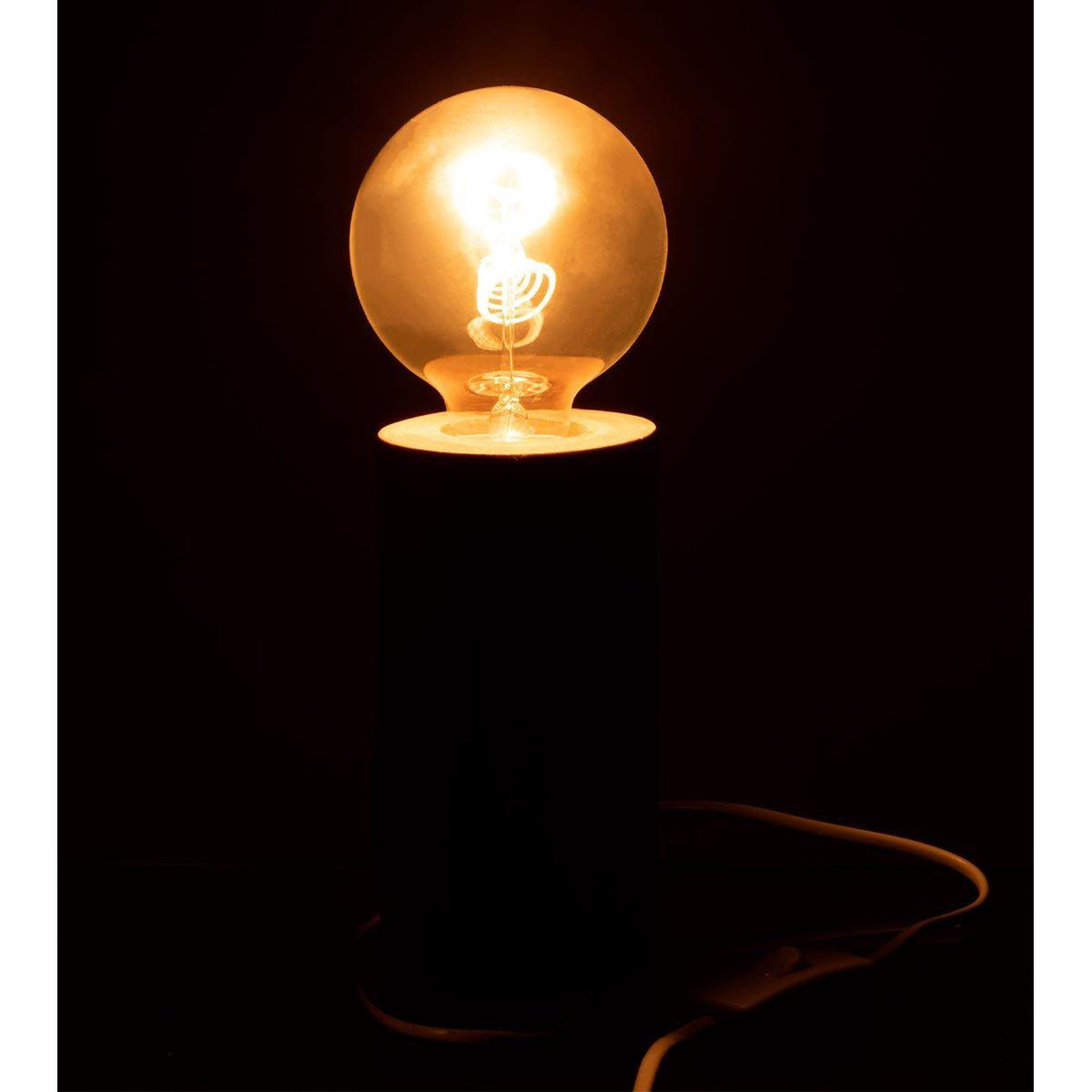 Voir la diapositive 3 : J-LINE Pied de Lampe en Bois  Silas  16cm Naturel