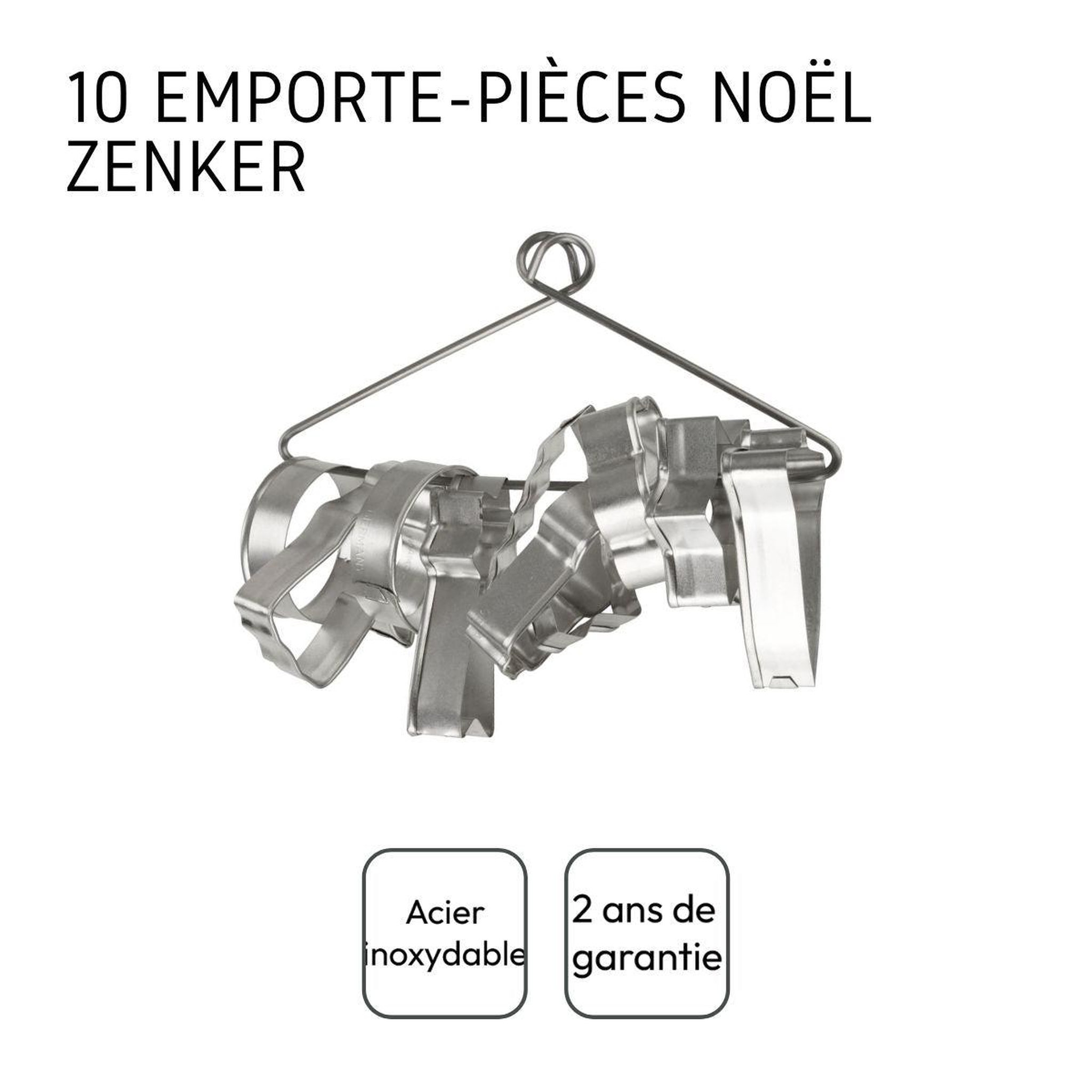 Voir la diapositive 4 : ZENKER Lot de 10 emporte-pièces de noël sur cintre zenker emporte-pièces