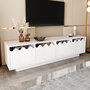 Voir la diapositive 4 : MERAX Meuble tv blanc 170 cm mdf