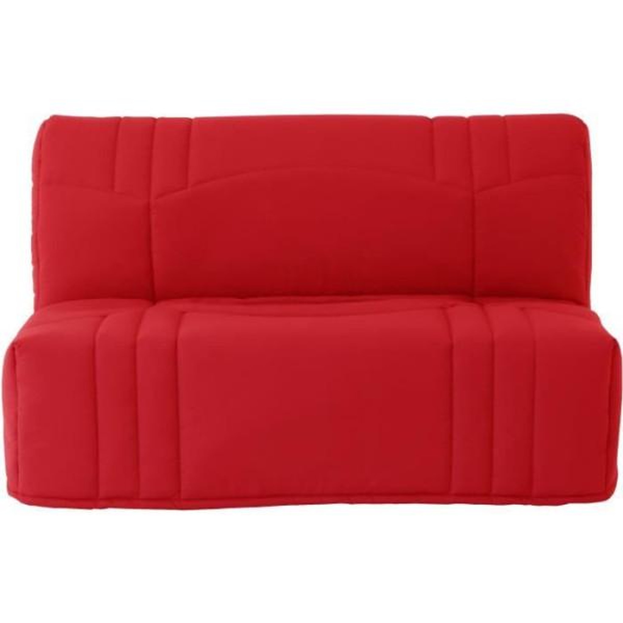 MARKET24 Banquette BZ DREAM - Tissu 100% Coton rouge - Couchage 140x190 cm - Classique - Moelleux