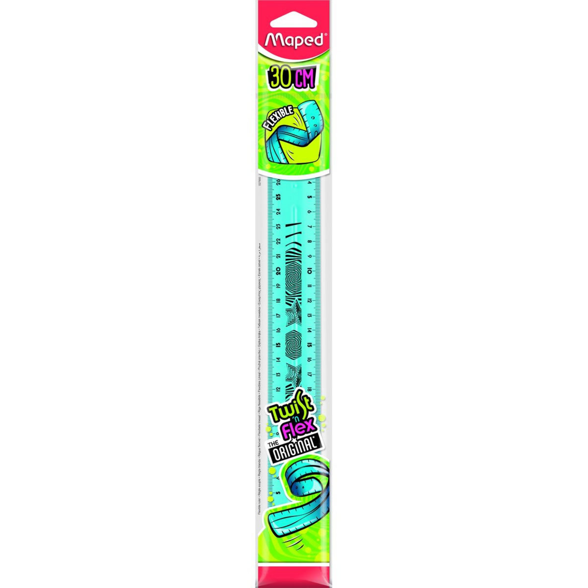 MAPED Règle plate plastique flexible 30cm Twist'n'Flex coloris aléatoire