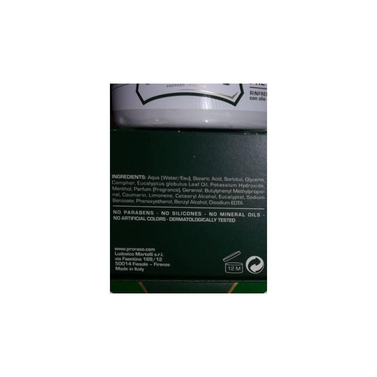 PRORASO Crème de rasage Crème avant rasage 300ml