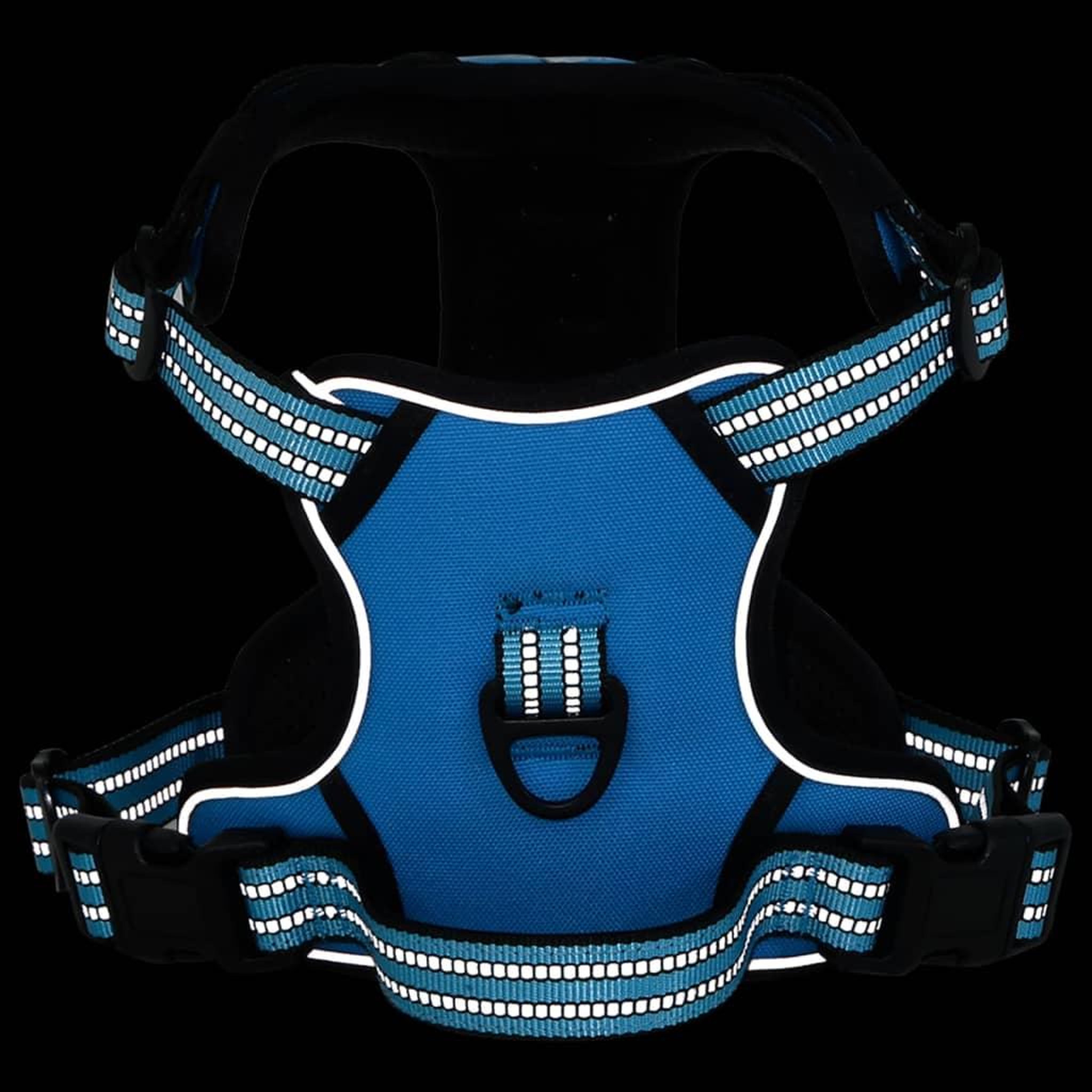 Voir la diapositive 3 : VIDAXL Harnais pour chien avec bandes reflechissantes reglables bleu L