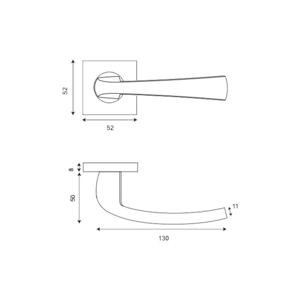 ESPACE-BRICOLAGE Poignée de porte Aluminium - Ambiance - Finition Chrome perle