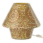 Paris Prix Lampe à Poser Mosaïque  Mari  33cm Marron & Orange