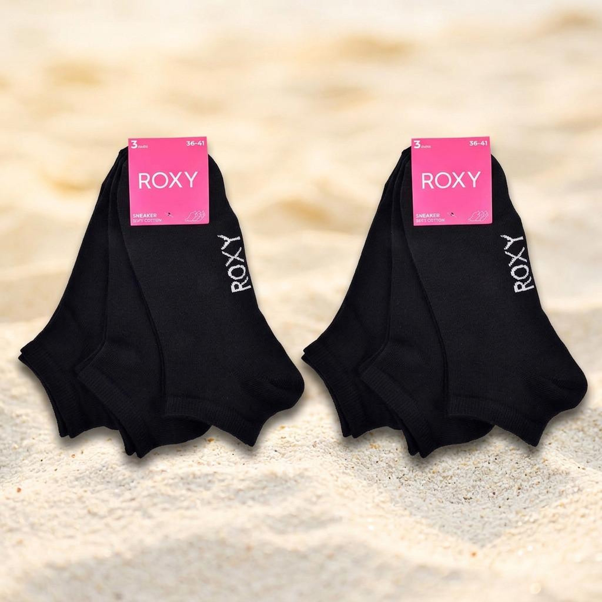Voir la diapositive 4 : ROXY Roxy chaussettes fille sneaker pack 6 (lot) - coton respirant