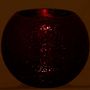 Voir la diapositive 3 : Paris Prix Photophore en Verre  Boule Craquelée  20cm Rouge