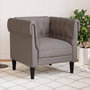 Voir la diapositive 1 : VIDAXL Fauteuil Chesterfield taupe tissu