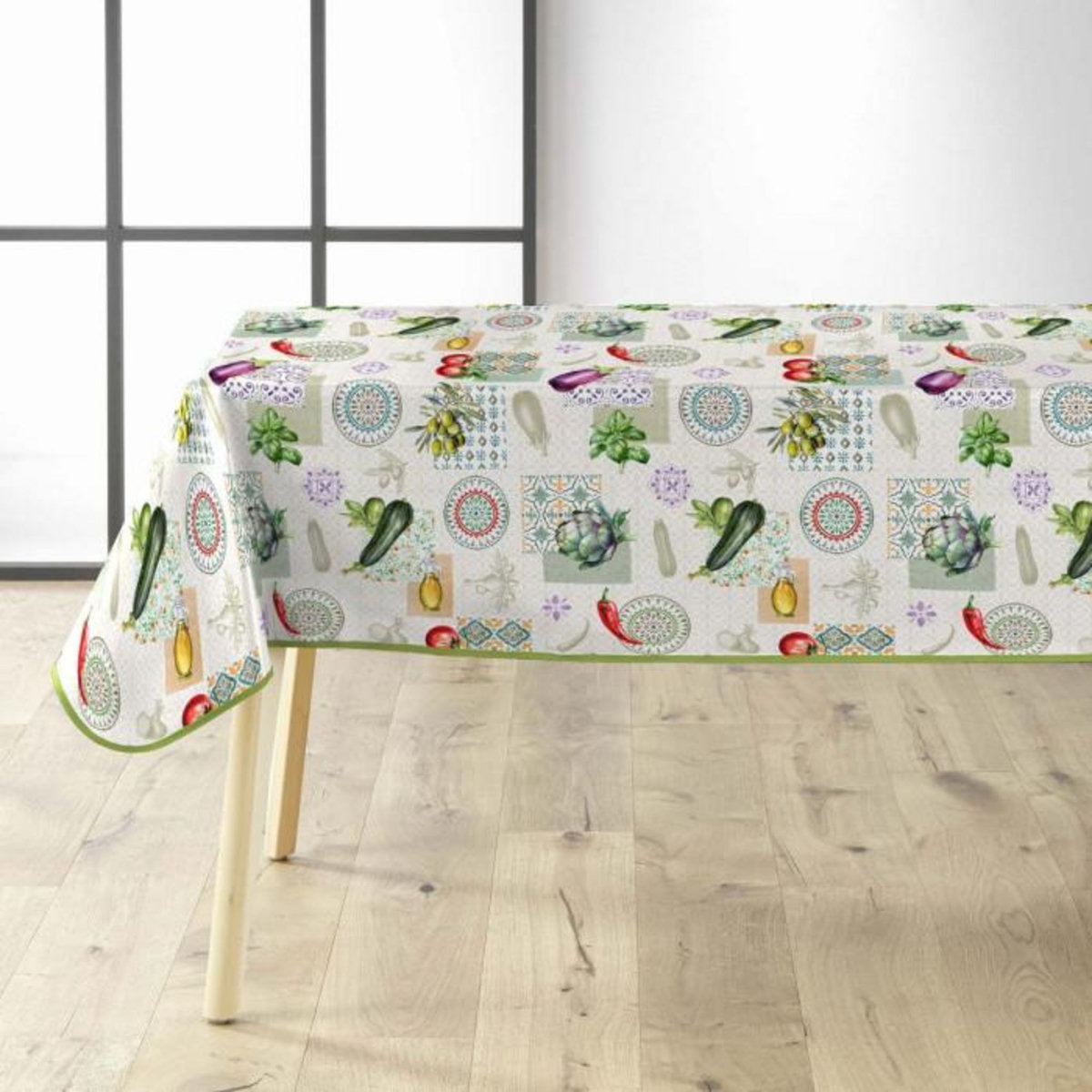 Paris Prix Nappe Toile Cirée Imprimé  Vegetalia  140x240cm Multicolore