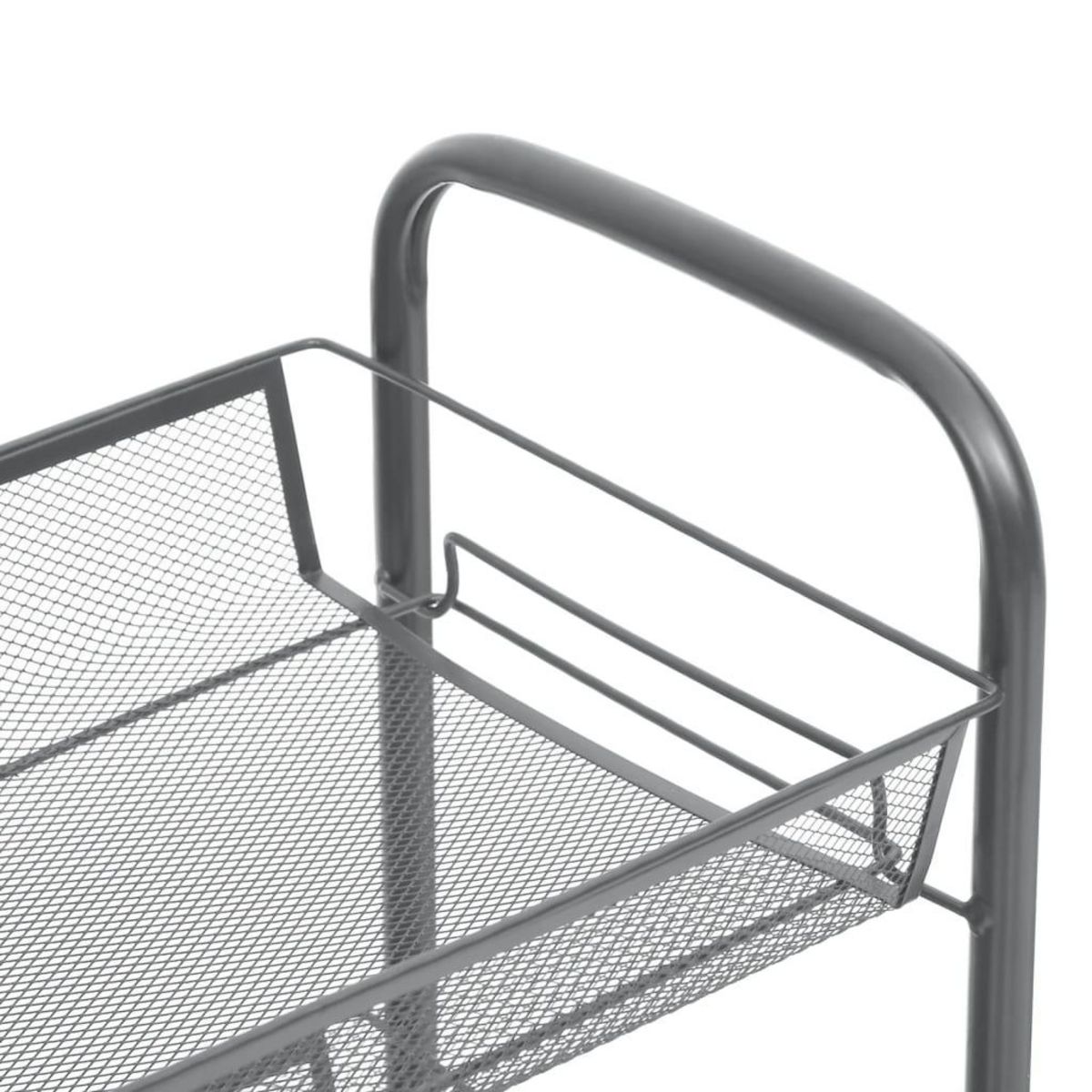 VIDAXL Chariot de cuisine a 4 niveaux Gris 46x26x85 cm Fer