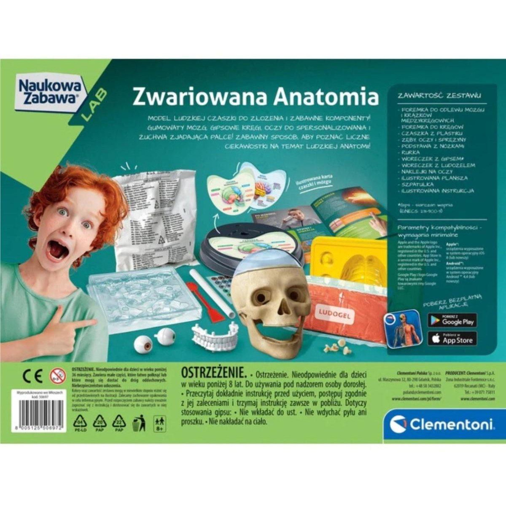 Voir la diapositive 2 : CLEMENTONI Coffret scientifique  50697 science  and  jeu - anatomie déjantée