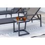 Voir la diapositive 5 : CONCEPT USINE Lot de 2 transats et une table d'appoint noir BARI