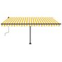 Voir la diapositive 4 : VIDAXL Auvent manuel retractable sur pied 400x350 cm Jaune/Blanc