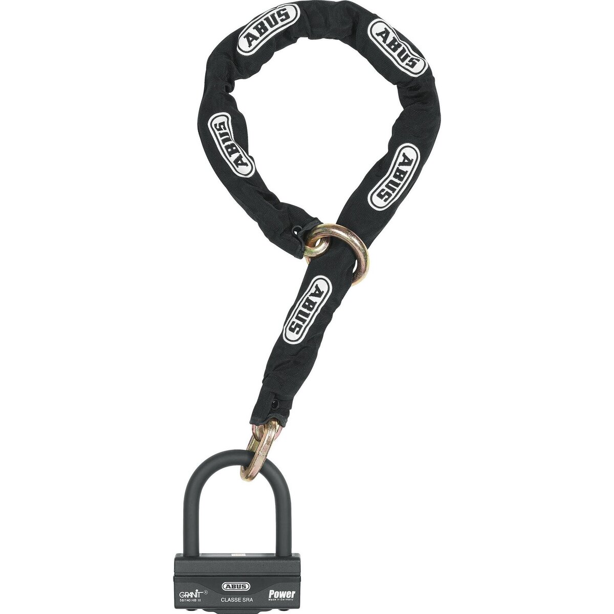ABUS Antivol U Granit 58 100mm SRA + Chaine Loop 12KS120cm
