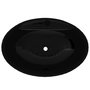 Voir la diapositive 3 : VIDAXL Vasque ovale a trou trop-plein/robinet ceramique pour salle de bain
