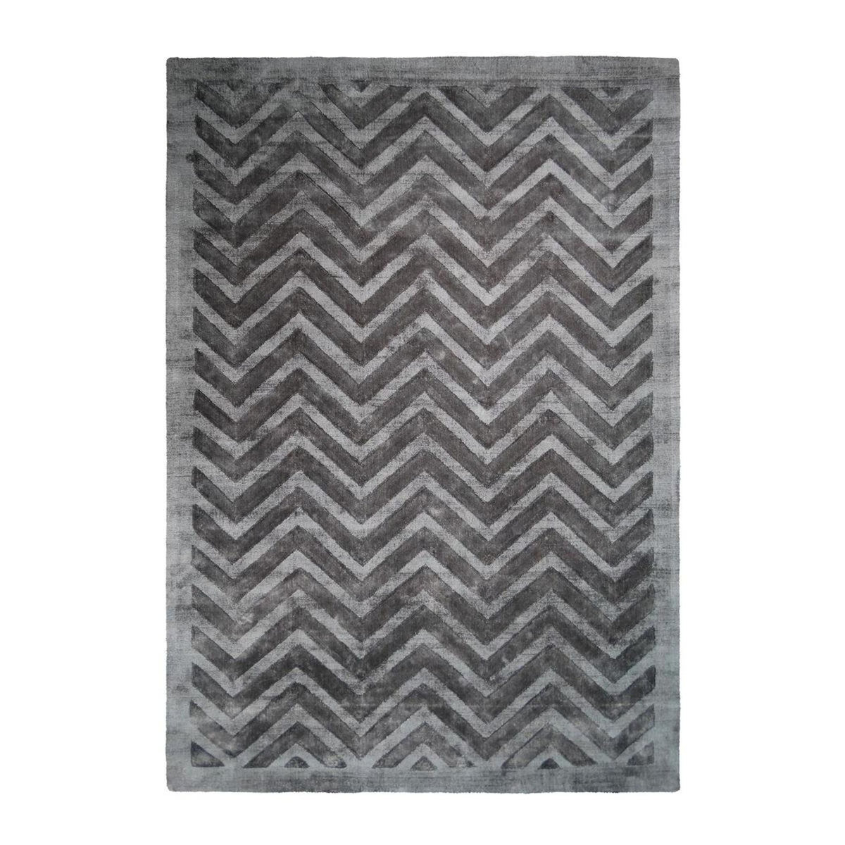 Paris Prix Tapis Rayures à Poils Courts  Luxury IV  Gris