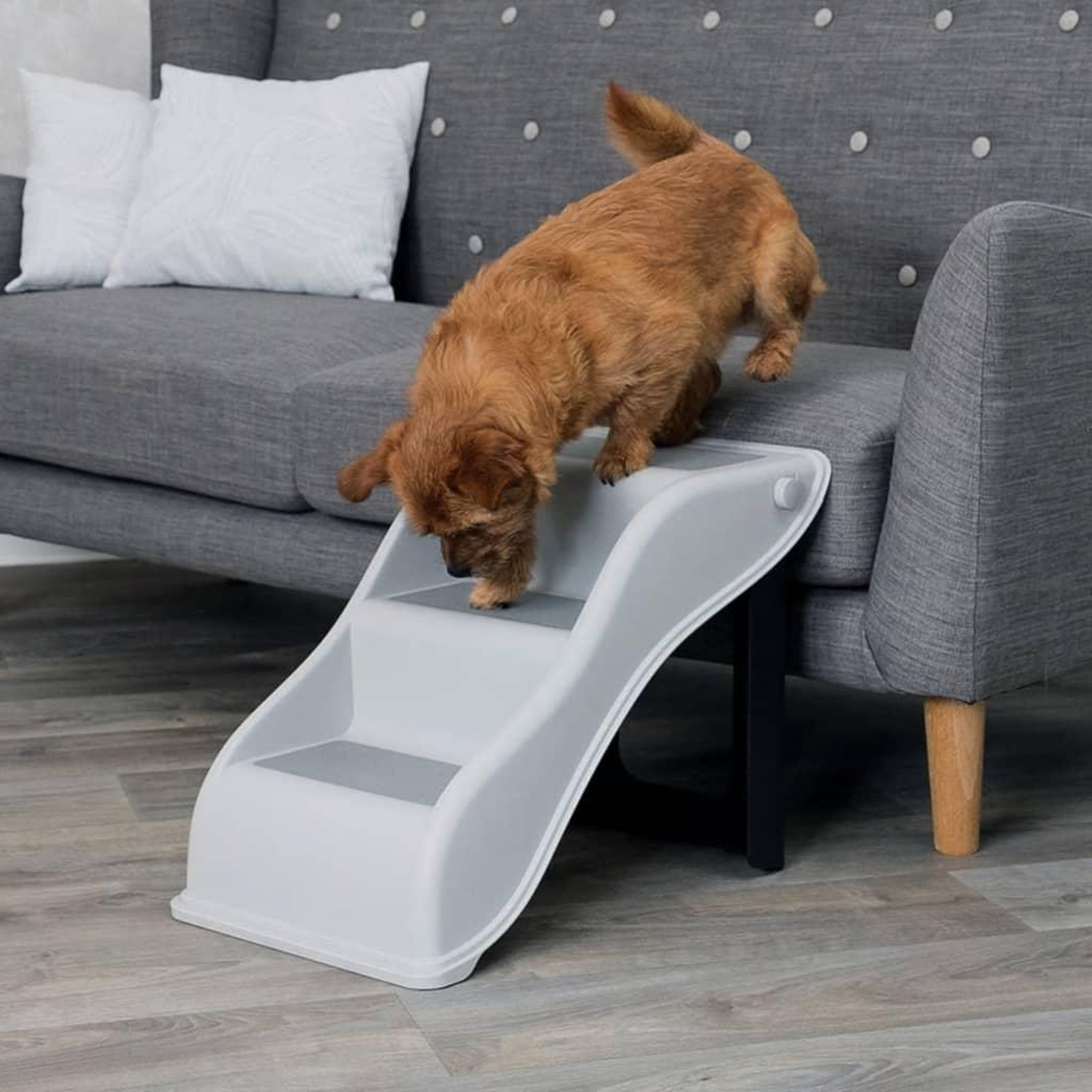 Voir la diapositive 2 : Trixie TRIXIE Marches pliables pour animaux de compagnie Gris clair 39475