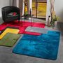 Voir la diapositive 5 : Paris Prix Tapis Uni en Flanelle  Flanou  120x170cm Bleu