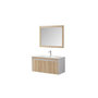 Voir la diapositive 2 : WILSA Ensemble de salle de bain bois et blanc 99 cm
