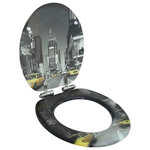 VIDAXL Siege WC MDF Couvercle a fermeture en douceur Design New York