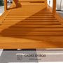Voir la diapositive 5 : OUTSUNNY Bain de soleil transat inclinable 3 positions - accoudoirs, roues - bois de mélèze verni