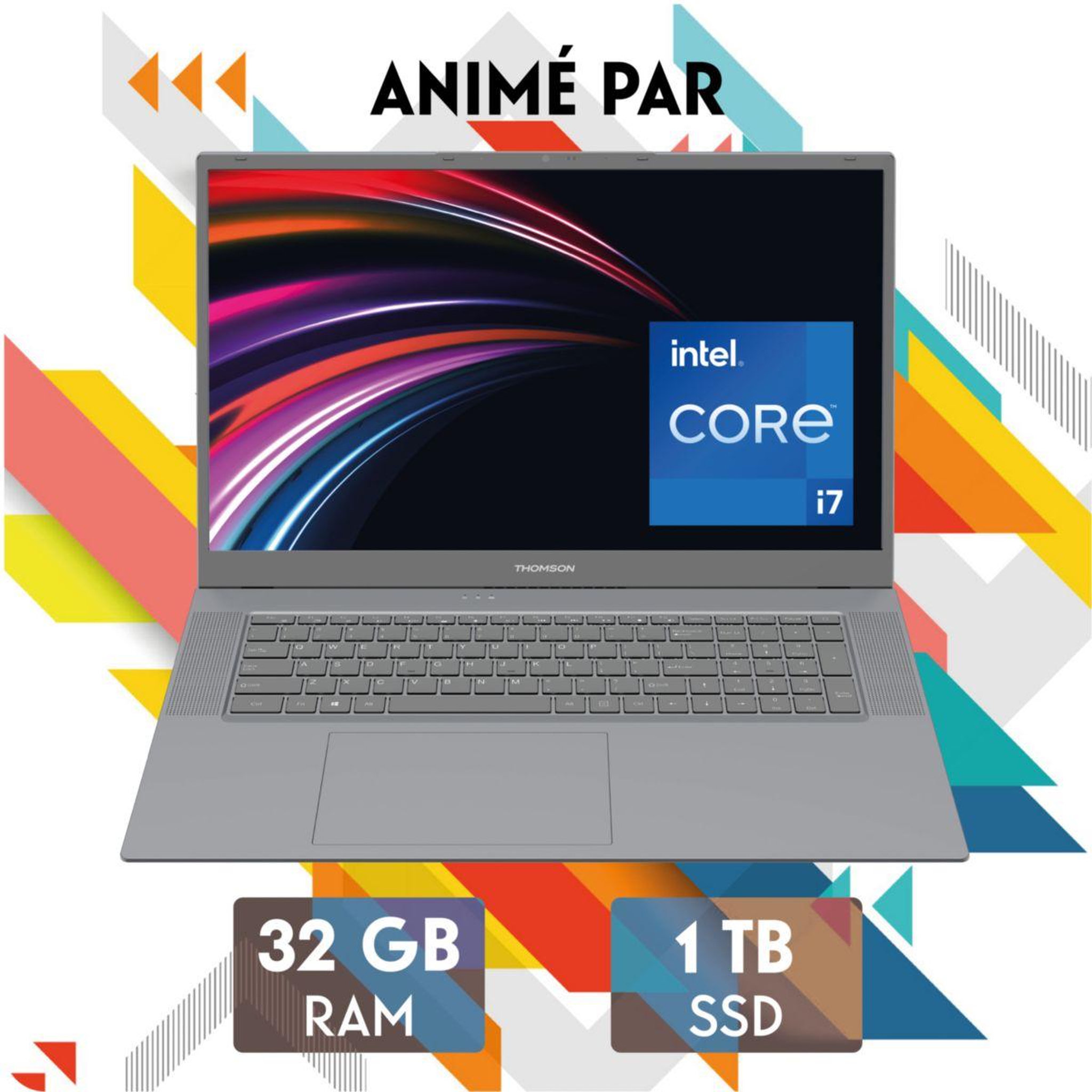 Voir la diapositive 3 : THOMSON Ordinateur portable n18xli713tu321tb 18,4  intel core i7 1355u 32 go ram ddr5 ssd 1 to